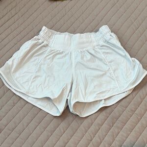 lululemon athletica Hotty Hot White Elastic-Waist Running Shorts